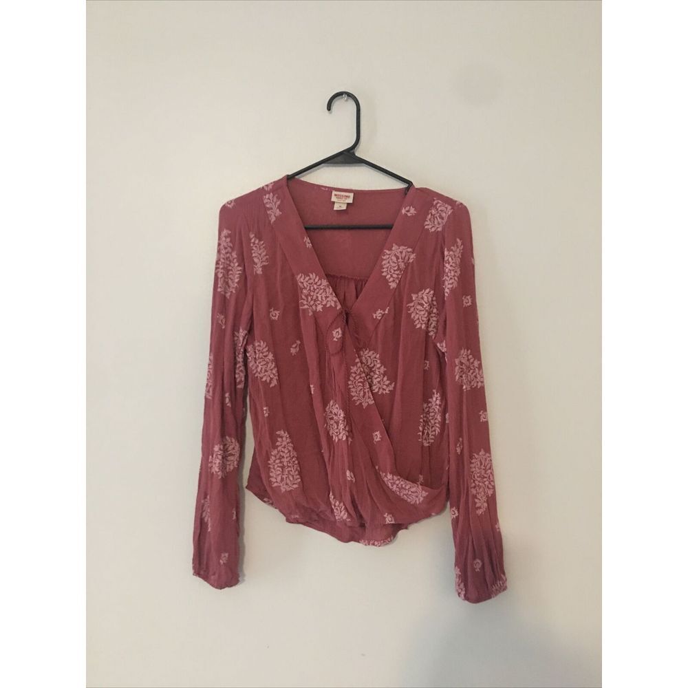 Mission Supply Company Womens M Shirt Burnt Orange Fall Long Sleeve
